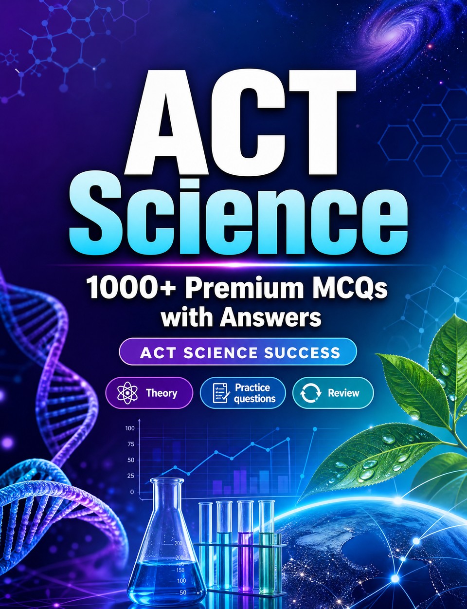 ACT Science 2026-2027 : 1000 MCQ with Answers — Study guide: MCQ Theory, Practice questions, Review, Professional skills, Case studies and practice exams to pass finals and earn your degree or diploma