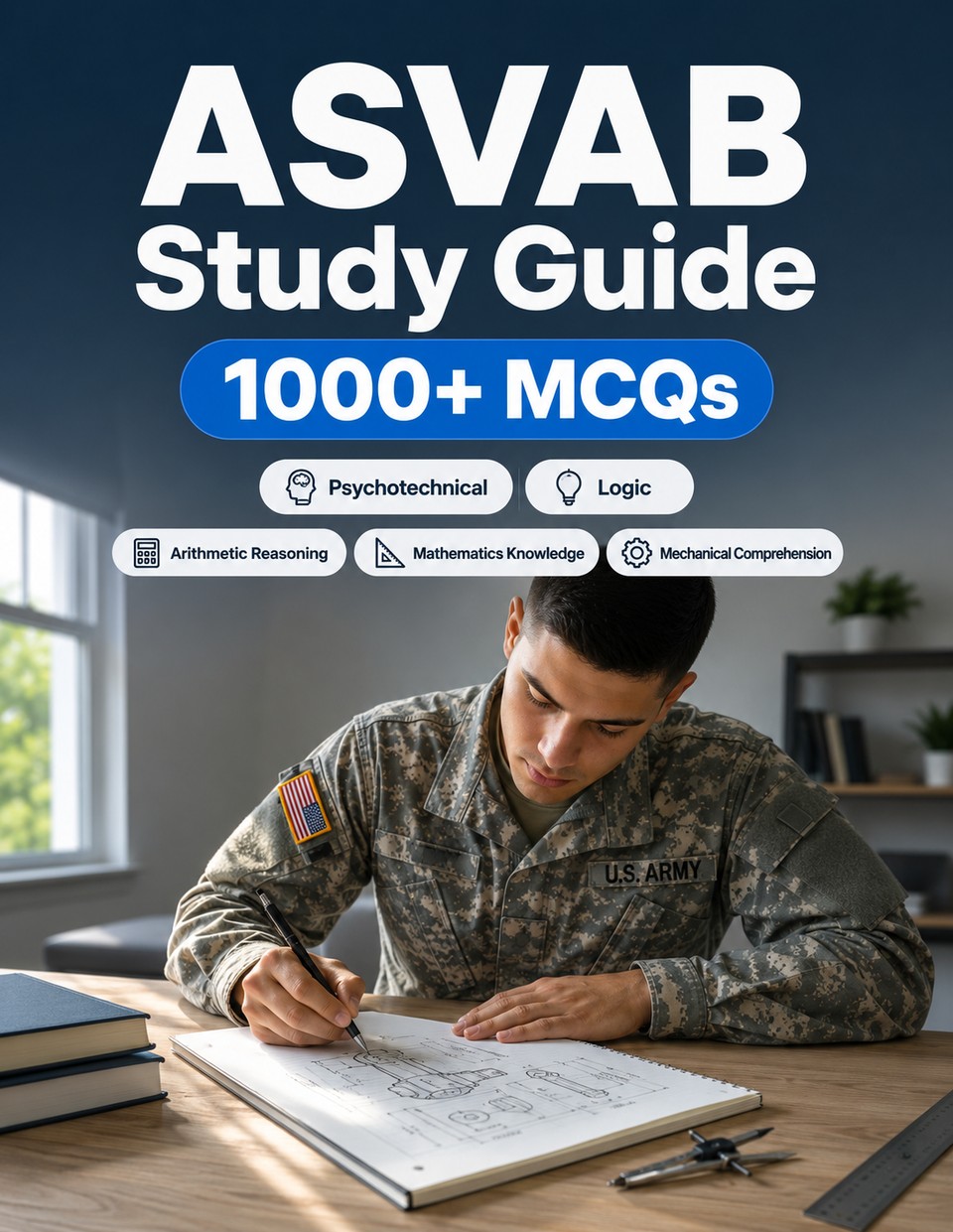 ASVAB Study Guide ASVAB Study Guide — U.S. Military Entrance Exam : complete preparation for arithmetic reasoning, word knowledge, paragraph comprehension, mathematics knowledge, science, mechanical comprehension and practice tests
