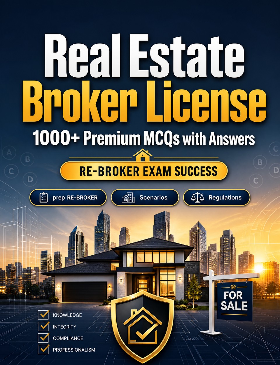 Real Estate Broker License 2026-2027 : 1000 MCQ with Answers Real Estate Broker License 2026-2027 : 1000 MCQ with Answers — Test prep RE-BROKER: MCQ Theory, Scenarios, Regulations, Best practices and full-length practice to pass