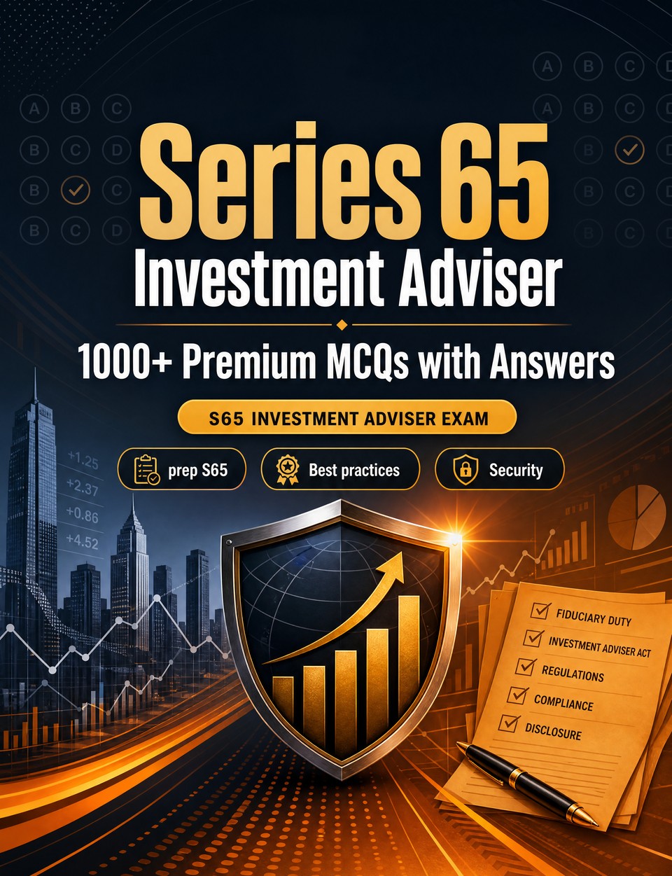 Series 65 Investment Adviser 2026-2027 : 1000 MCQ with Answers — Test prep S65: MCQ Regulations, Best practices, Security, Practice tests  and full-length practice to pass