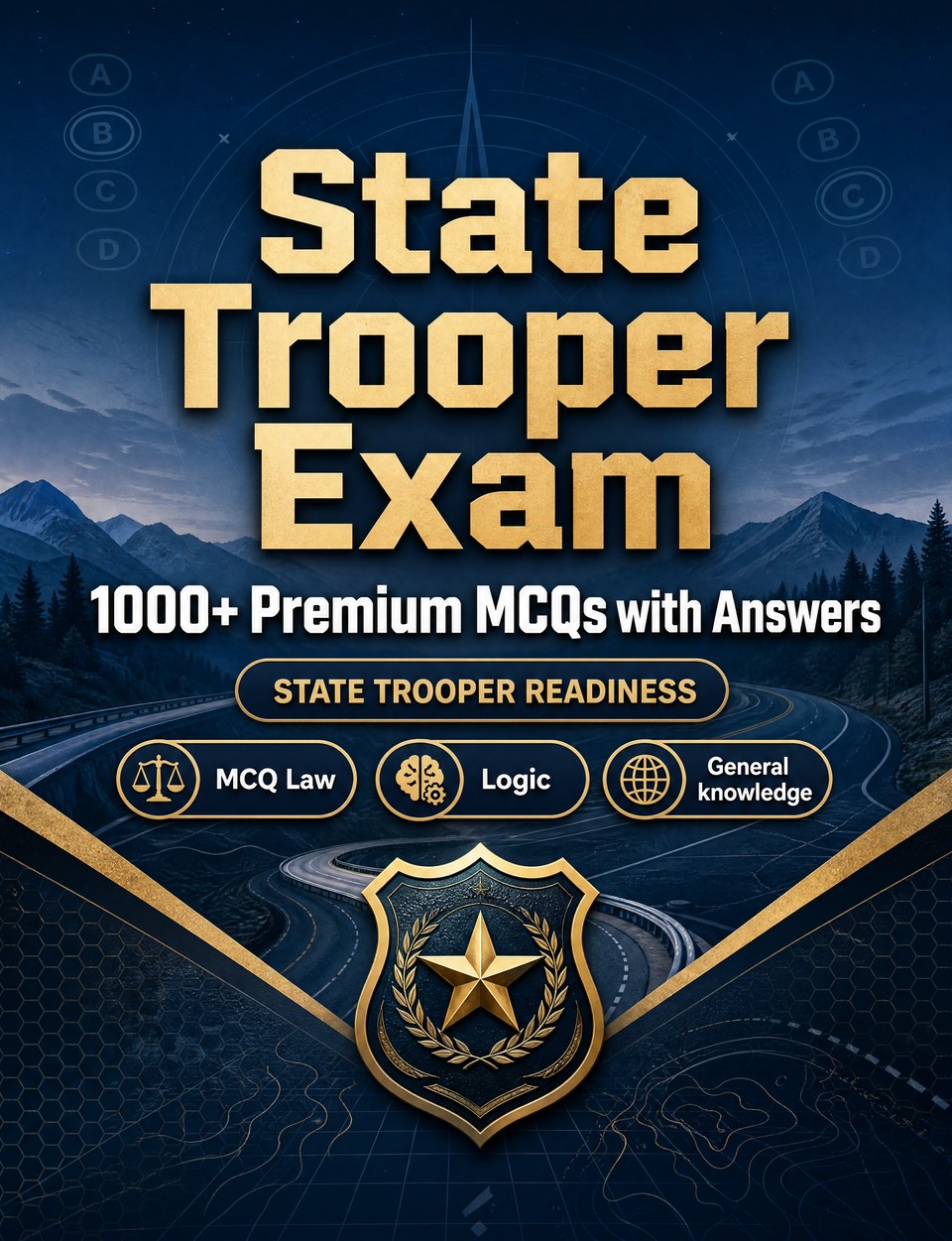 State Trooper Exam 2026-2027 : 1000 MCQ with Answers State Trooper Exam 2026-2027 : 1000 MCQ with Answers — Exam prep: MCQ Law, Public safety, Safeguarding, Administration, Ethics and practice tests for written and oral selection stages to pass recruitment