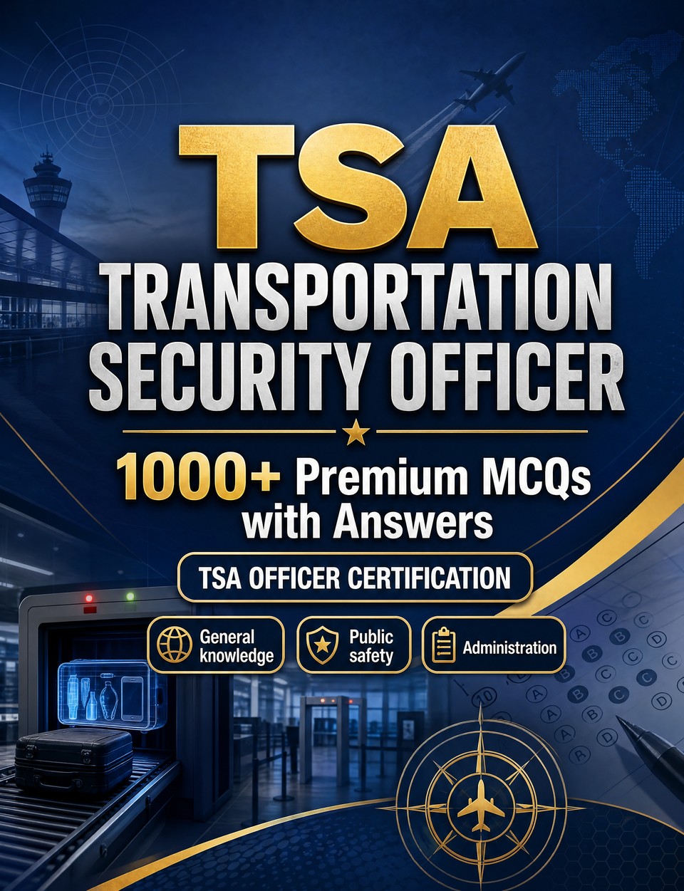 TSA Transportation Security Officer 2026-2027 : 1000 MCQ with Answers — Exam prep: MCQ Safeguarding, Administration, Ethics, Report writing, Procedures  and full-length practice to pass
